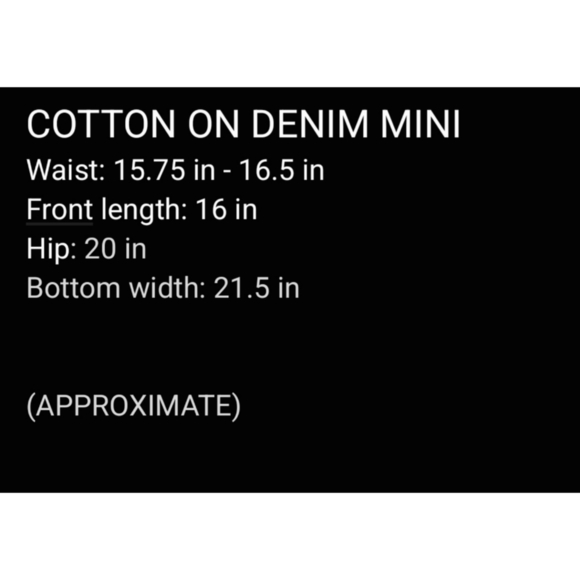 COTTON ON Black Wash Denim Mini Skirt, Raw Hem, 100 Cotton, NWT, Size 8 - Picture 13 of 14